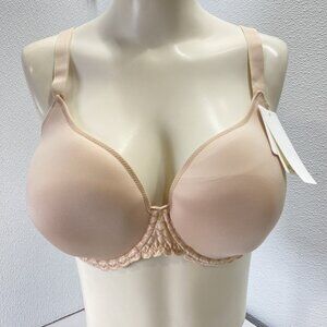 Simone Perele Women’s Subtile 3D Light Padded Plunge Bra – Rose – Size 38E